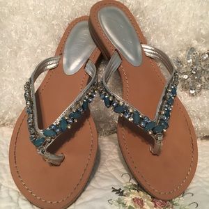 UNISA Jeweled Thong Sandals